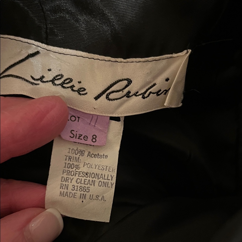 Lillie Rubin Vintage Strapless Dress- “crumb catcher” type “rouched” V bodice - Picture 8 of 13